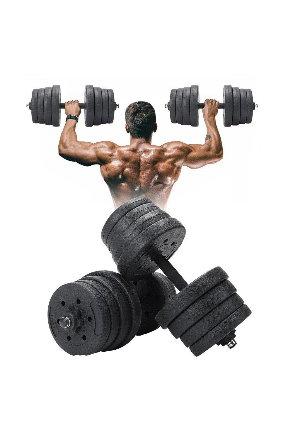 2 Sets 30kg Gym Weights Workout Fitness Biceps Dumbells Training
